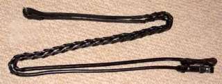 CLOSEOUT Premium Leather Black Round Laced Reins  