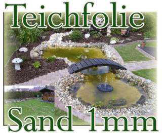PVC Teichfolie Sand 1mm 5 x 6 Meter, natürlicher Gartenteich 