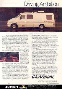 1991 Clarion Ford Motorhome RV Ad  