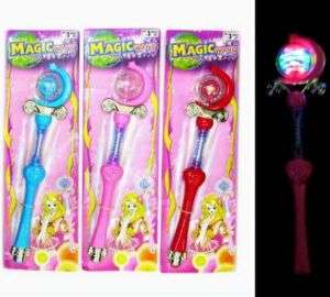 LIGHT UP SPINNING BALL PRINCESS WAND toy party fun  