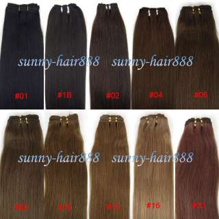 Sizes Brazilian Straight Remy Human Hair Weft Extensions9colors 