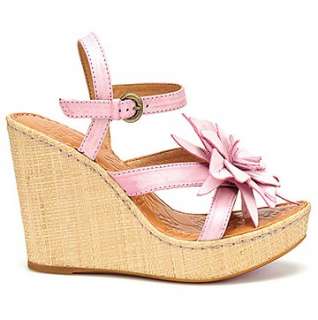   BORN Black Pink Green Gold MISS Espadrille Flower Wedge Sandals Shoes