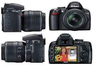 Nikon D3000 10.2 MP Digital SLR Camera   Black (Kit w/ 18 55mm VR Lens 