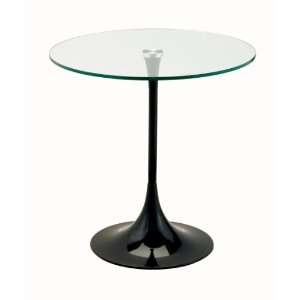 Adesso Coronet Round Glass Top Accent Table 