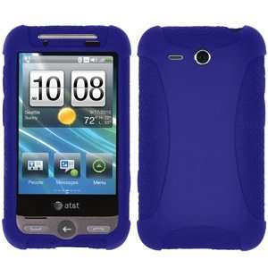  New Amzer Silicone Skin Jelly Case Blue For Htc Freestyle 