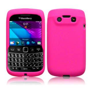   Pink Silicone Case Cover For BlackBerry Bold 9790 + Screen Protector