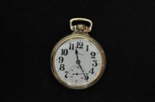 VINTAGE 16 SIZE ILLINOIS 21J 60 HOUR BUNN SPECIAL POCKET WATCH KEEPING 