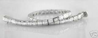 00 Carat Emerald Cut Diamond 18ctGold Tennis Bracelet  