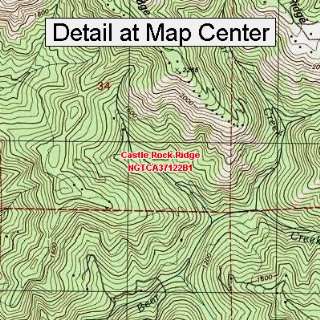  USGS Topographic Quadrangle Map   Castle Rock Ridge 