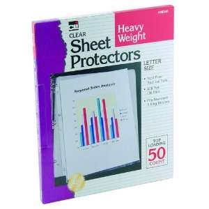 Charles Leonard Inc. Sheet Protectors, Heavy Weight, Clear, 50 per Box 