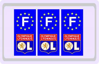   OL Lyonnais Sticker Autocollant Plaque immatriculation