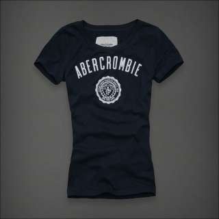 Abercrombie & Fitch T Shirt da Donna A&F Chloe Navy M  