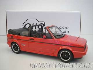   VW VOLKSWAGEN GOLF CABRIO CABRIOLET SPORTLINE 1991 RED 1/18 