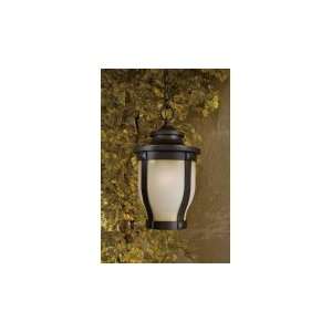   Hanging Lantern in Corona Bronze with White Double French Scavo glass