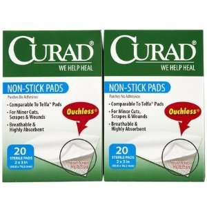  Curad Non Stick Pads, 2 ct (Quantity of 4) Health 
