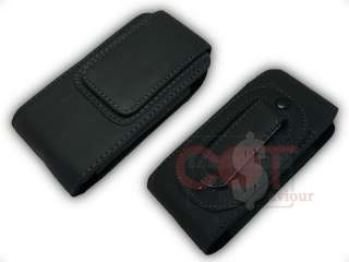 Vertical Black Leather Case for Nokia C2 02  