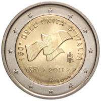 euro moneta Commemorativo   Italia / Italy 2011   nuova moneta FDC 