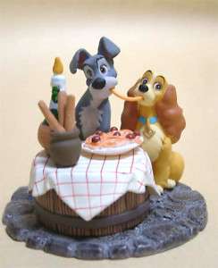   diorama figurine LADY TRUMP CLOCHARD disney chiens dogs