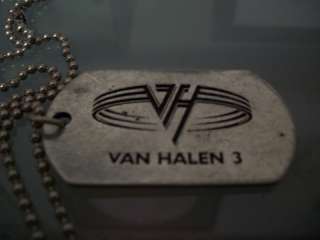 Van Halen 3 Tour Dog Tag Gary Cherone Extreme Hurtsmile  