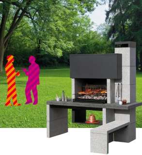 BARBECUE MURATURA CEMENTO REFRATTARIO MOD.NEW JERSEY  