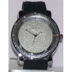   Silver Plated Icey Face Hip Hop Streetwear Watch 