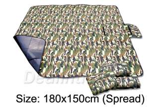 180x150cm Outdoor Beach Camping Mat Picnic Blanket Camouflage Top 