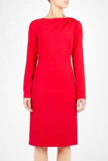 Moschino Cheap & Chic  Red Drape Neck Dress by Moschino Cheap & Chic