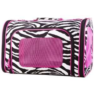  Zebra Pink Trim Pet Dog Cat Carrier  16