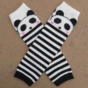   Legs Baby & Toddler Leg Warmers   Panda Black & White Stripe Baby
