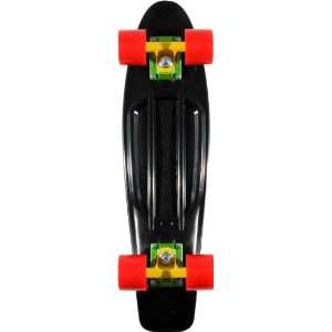  Penny Skateboards Black & Rasta 22.5 x 6 Penny Cruiser 