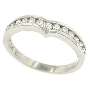    Ladies Round Channel Set Diamond Wedding Band .41cttw Jewelry