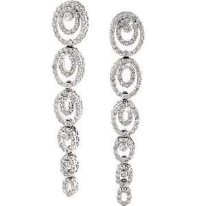  18K Gold Diamond Drop Earrings, 1.78ctw Jewelry