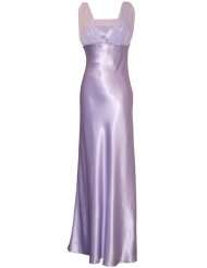 Satin Chiffon Prom Dress Holiday Formal Gown Crystals Full Length 