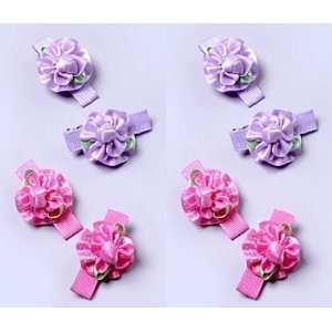   Flower Hair Clips for Babies and Girls Hair Accessories Set of 8 Baby
