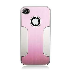  Aluminum Hot Pink/ Silver Hard Protector Back Cover Case 