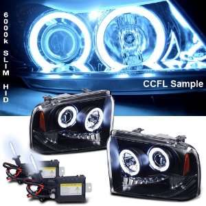   Xenon HID + 05 07 Ford F250 F350 Ccfl Halo LED Projector Head Lights