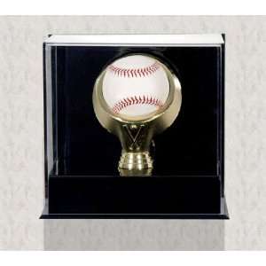 Wall Mounted Gold Ring Baseball Case 