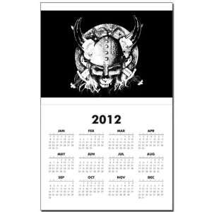 Calendar Print w Current Year Helmet Sword and Skull
