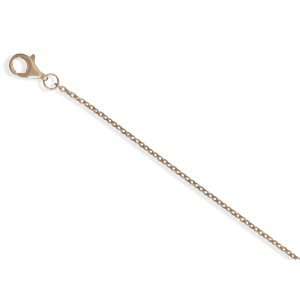   14 Karat Rose Gold Plate Sterling Silver Cable Chain Necklace Jewelry