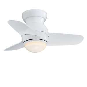 MinkaAire F510 WH White Spacesaver 3 Blade 26 Flush Mount Ceiling Fan 