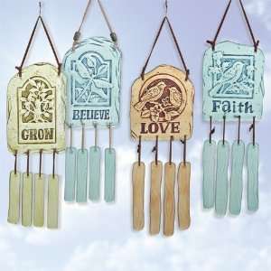  Gerson 1903760 Glass Wind Chime with Metal Bell in 4 