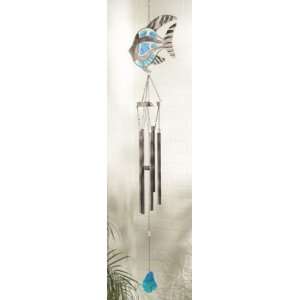   Metal Fish and Glass Wind Chime Suncatcher Patio, Lawn & Garden