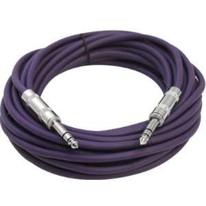   Audio   Purple 25 foot TRS to TRS Patch Cable   Snake Effects Cord