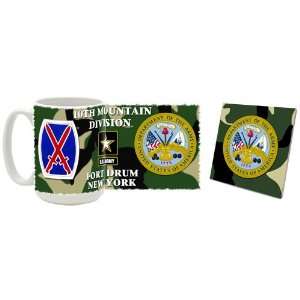  US Army 10th Mountain Division 2 Coffee Mug/Coaster 