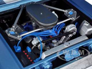 1967 SHELBY MUSTANG GT500 BLUE W WHITE STRIPES 1/18 BY SHELBY 