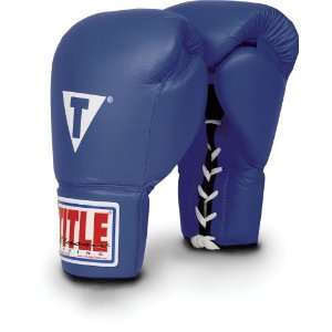   TITLE CLASSIC LEATHER LACE TRAINING GLOVES 16 OZ B