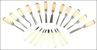 20 PC PROFESSIONAL WOOD CARVING HAND CHISEL TOOL SET  