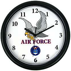 US Air Force Eagle Mascot Wall Clock Chimes Sensor NEW  