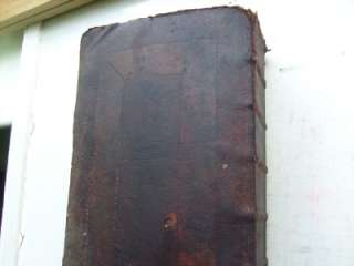   ANTIQUE THICKLY LEATHER BOUND BIBLE PRAYER BOOK KING JAMES 1819  