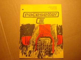PACESETTER III 3 WHEELER ATV SALES BROCHURE  